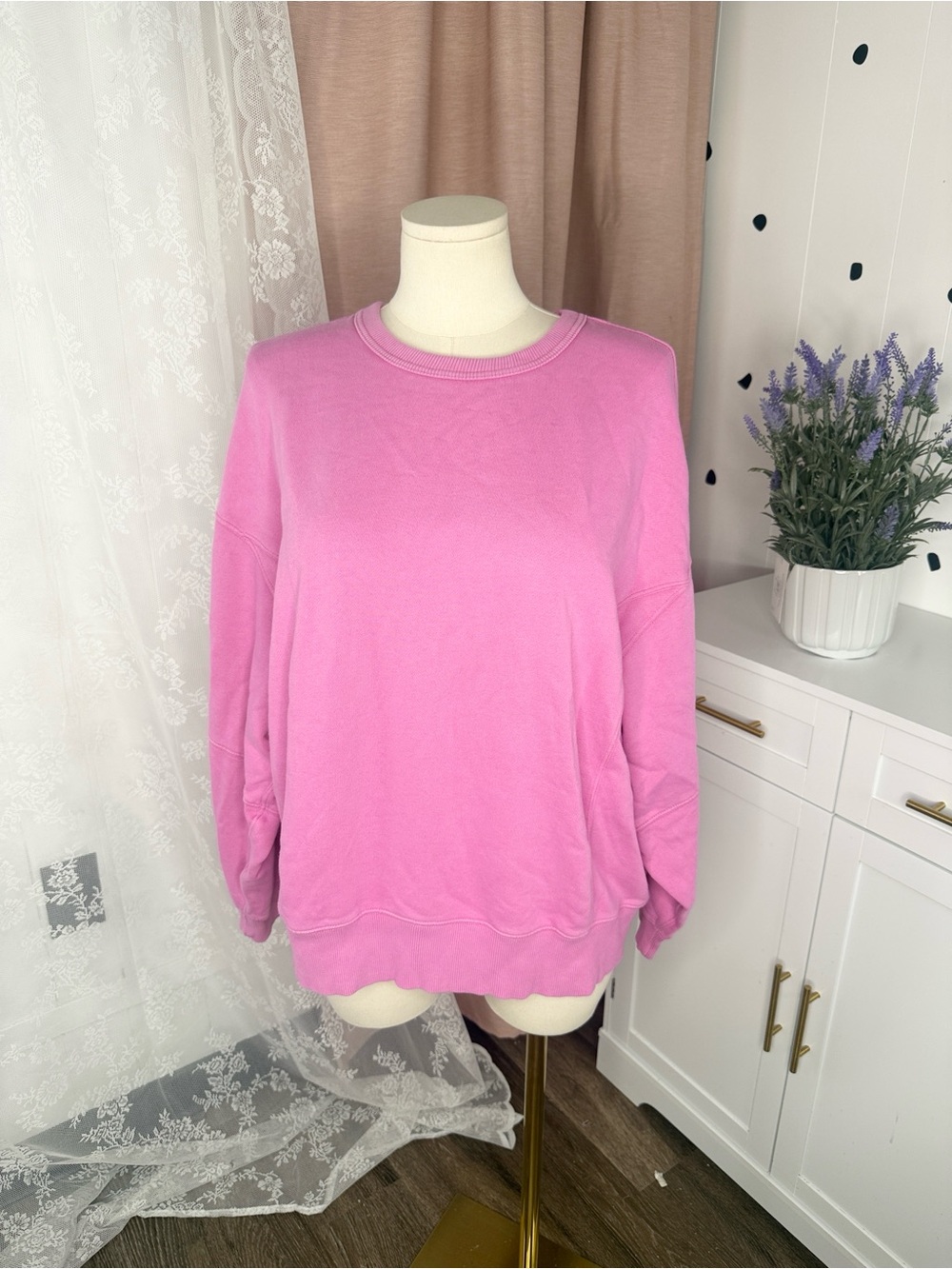 Aerie Go-To Hot Fuchsia  Sweatshirt BIN#17